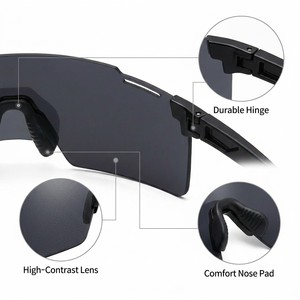 Occhiali Sportivi Personalizzabili con Logo, per Uomo e Donna, Ciclismo Outdoor MTB, Lenti Piatte ad Ampia Visione KC04-07, Campione Gratuito - Product Image 4