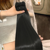 Expédition immédiate, vente en gros de mèches lisses Yaki, 100% cheveux humains, cuticules alignées, cheveux vierges indiens bruts, extensions de cheveux, 26 pouces