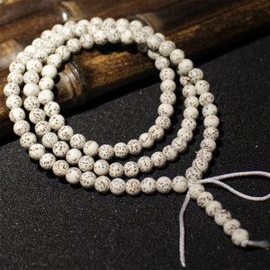 Hainan Bodhi Seed <b>Bracelet</b> 6mm 108 Beads Round High Density Dry Polished Star Moon Ethnic Style Religious Ceremony Jewelry - Product Image 1