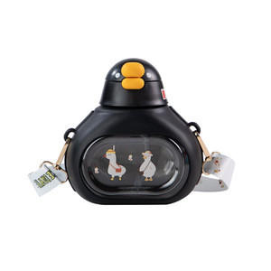 Nouveau Design <span class=keywords><strong>Kawaii</strong></span> 650ml Portable Duck Gym Bouteille D'eau En Plastique Sans BPA Sippy <span class=keywords><strong>Gourde</strong></span> avec Sangle pour Enfants - Product Image 6