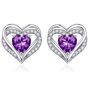 Orecchini a perno a cuore vuoto da donna, semplici accessori per l'orecchio da indossare tutti i giorni - Product Image 6