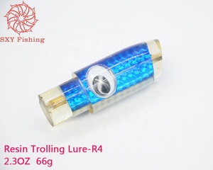SXY <span class=keywords><strong>de</strong></span> pesca resina Trolling atrae gran juego señuelos <span class=keywords><strong>de</strong></span> plástico Trolling atraer ojos grandes resina cabeza cebo R4 - Product Image 3