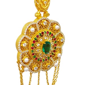 Bijoux UM, pendentif en argent 925 plaqué or 18 carats en forme de fleur, émeraude de laboratoire, filament, à porter tous les jours, cadeau d'anniversaire de mariage, NGTC - Product Image 5