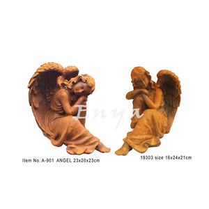 Tuin Ornament Cherub Fee Slapende Gietijzeren Engel Garten Metalen Ijzeren Handwerk Beeld Sculptuur Terras Buiten - Product Image 5