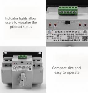 Interruptor de Transferencia Automática (ATS) de Doble Potencia para el Hogar, 2P4P, Trifásico, Cuatro Cables, Interruptores de Circuito en Caja Moldeada, Capacidad de Ruptura de 10kA - Product Image 4