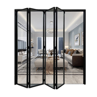 Offre Spéciale en Alliage d'aluminium Vitre de la porte pliante puertas de cristal par extérieur étanche conception porte Pliante pour restaurant