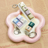 Gantungan Kunci Keycap Logam Berkualitas Tinggi, Dapat Diputar, Dapat Diukir, Plastik 3D, Logo Kustom
