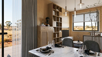 Maison conteneur résidentielle modulaire préfabriquée de grande taille (40 pieds x 20 pieds) avec revêtement WPC, design personnalisé, 1 à 3 chambres