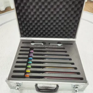 Q sei Kegunaan Garpu Tala Chakra Color Tuning Forks strumenti di guarigione del suono 99.9% diapason in cristallo di quarzo