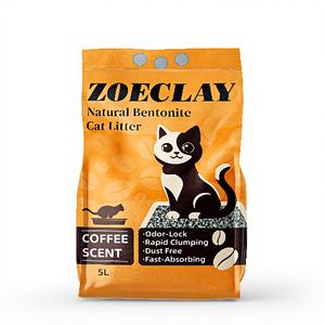 Hoogwaardige duurzame bentoniet, sterk klontvormende, doorspoelbare, sferische kattenbakvulling met geurcontrole, 5 kg - Product Image 1