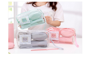 กระเป๋าใส PVC ลายหินแบบซิปล็อค สำหรับเดินทาง ทริปธุรกิจ แฟชั่นสไตล์ข้ามพรมแดน ของขวัญจาก IStapromo พกพาสะดวก - Product Image 5