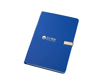 Cuaderno promocional de cuero PU con logotipo personalizado tamaño A5, diario de bolsillo, cuaderno de costura con hebilla pequeña, cuaderno promocional con <span class=keywords><strong>cambio</strong></span> de Color - Product Image 1