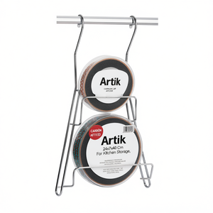 Porta coperchi 2 posti appendibile ARTIK Cromo 280348 - Product Image 2