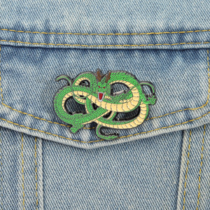 Pin de Aleación de Zinc con Forma de Dragón <span class=keywords><strong>Shenlong</strong></span>, Diseño de <span class=keywords><strong>Anime</strong></span>, Accesorio de Tela Personalizado - Product Image 2