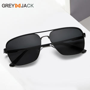 Gafas de Sol Polarizadas para Hombre Grey Jack, Montura Metálica, Lentes Negras y Marrones, Protección UV400, para Conducir al Aire Libre, a la Moda - Product Image 3