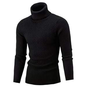 Warm <b>Jumper</b> Slim <b>Fit</b> Casual Sweater Men Knitted Pullovers Rollneck Autumn Winter Mens Turtleneck Sweater - Product Image 6