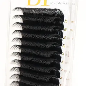 2020 Lovely Private Label Mink Eyelashes Lashes Tray Russian Volume Eyelash Extension Extensions Professional Silk Black Custom