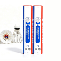 LINGMEI F8 Volants de badminton professionnels en plumes d'oie, niveau tournoi, écologiques, 2 couches, pour sport en intérieur et extérieur