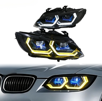 Ensemble de phares LED Ikon Style, double couleur DRL, 4000 lumens, Plug & Play, ajustement universel, remplacement pour Série 3 E92 E93
