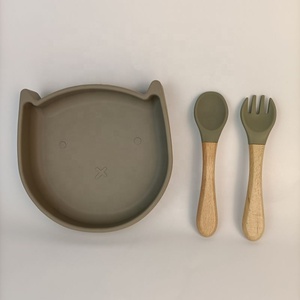Vajilla de Silicona de Grado Alimenticio, Libre de BPA y PVC, con Fuerte Succión, Cuchara y Tenedor Suaves, Ecológica, No Tóxica, con Logotipo Personalizado - Product Image 2