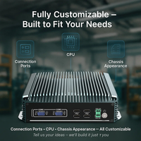 Kompakt fansız endüstriyel kutu Intel CPU DDR4 RAM SSD çift LAN çoklu USB portları istikrarlı güvenilir HD Mini Pc