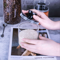 Offre Spéciale : Ensemble de Bocaux Classiques en Verre Borosilicate Écologique, Design Démontable, Logo Personnalisable, Hermétique, Grande Capacité, Sûr pour les Aliments