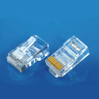 10P10C steker Modular RJ50 konektor berlapis emas Ethernet LAN jaringan kristal kepala Data steker kabel suara