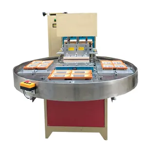 Semi Automatic High Frequency Welding Machine Rotary Turntable PVC Plastic Sealer For File Folder