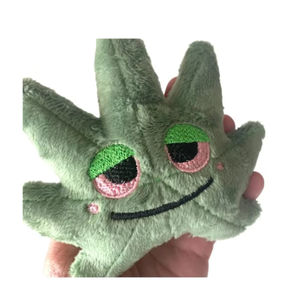 Peluche Artigianale Divertente a Forma di Lattuga Verde Ricamata, Antistress Spremibile, Compagno di Comfort, 5 Pollici, Giocattolo Personalizzato a Forma di Cannabis - Product Image 2