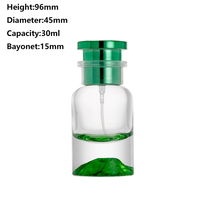 Botol Parfum Minyak Warna Gunung yang Dapat Disesuaikan, Botol Kaca 30ml 50ml 100ml, Leher Kerut Berbahan Tebal, Permukaan Silinder Jernih Transparan