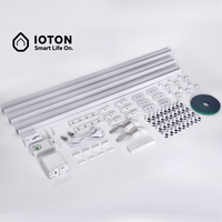 Kit de rideaux intelligents dissimulés miniatures, système de rail DIY de 1,2 à 6,2 m, super silencieux, WiFi, Zigbee, commande vocale, rail en aluminium pour salon