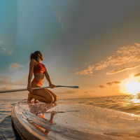 SUP transparent en plastique cristallin, design tendance, pour la pêche et les loisirs