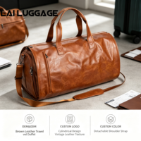 Sac de voyage à roulettes en cuir, sac de voyage d'affaires haut de gamme avec roulettes pivotantes à 360°, grande capacité, bagage cabine °   Roues pivotantes