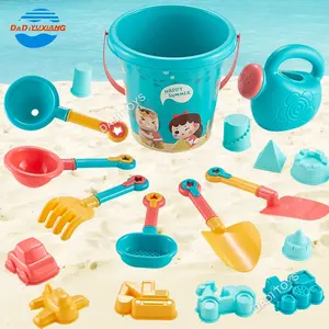 Umwelt freundliche Kunststoff Summer Beach Spielzeug Eimer Set Spielzeug Sand Rechen Schaufel Strand Eimer und Spielzeug