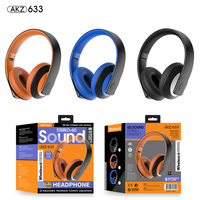 AKZ633 Katlanabilir Kulak Üstü Kablosuz Bluetooth Kulaklık Stereo Bas Kulaklık TF Kart Desteği Dahili Mikrofon Hifi Oyun Kulaklığı