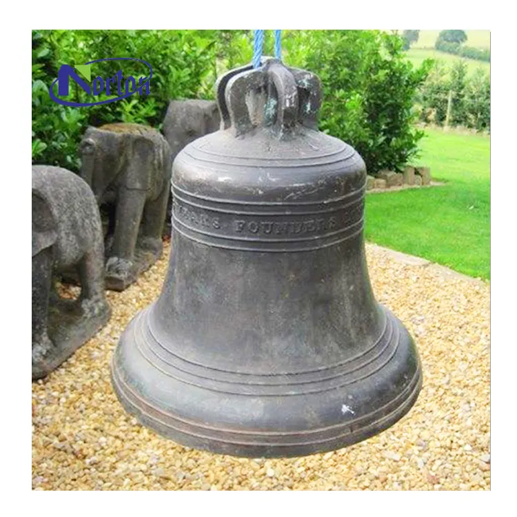 Großhandel benutzer definierte große Outdoor-Tempel verwenden Metall Kirche Glocke Skulptur einfachen Stil Bronze Glocke