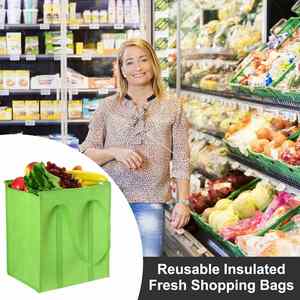 Food Delivery Non Woven Thermal Cake Carrying Bags Reusable Outdoor Grocery Insulated Bags Small Camping Cooler Bag With Zipper - Product Image 6