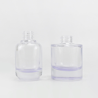 Flacon cosmétique en verre géométrique violet clair avec dégradé violet foncé, 30 ml et 40 ml, avec compte-gouttes et pulvérisateur, en verre flint