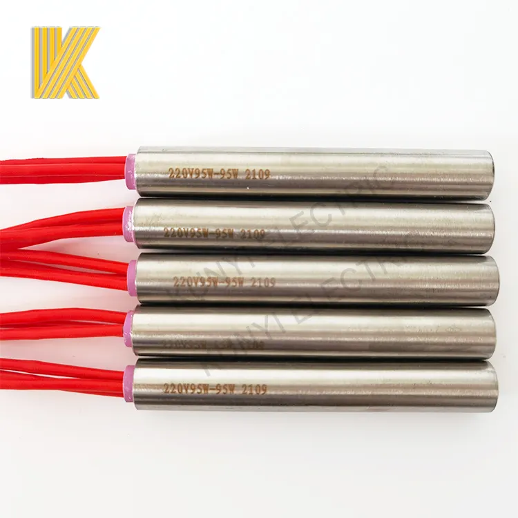 Kunyi Electric 220v double circuit heater element cartridge heater with 300mm lead wire