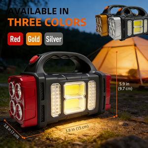 Station d'alimentation minimaliste tout-en-un, lampe solaire/USB, 4 modes d'éclairage, IP65, 2500 lumens, chargeur d'urgence pour la randonnée - Product Image 6