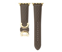 Bracelet de remplacement professionnel en cuir avec fermoir double C pour montre connectée, 6 couleurs