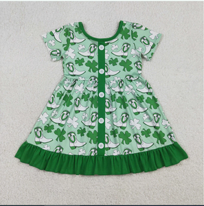 Botas con Estampado de Hojas GSD3404 para Adolescentes, Vestido Verde hasta la Rodilla para el Día de San Patricio - Product Image 4