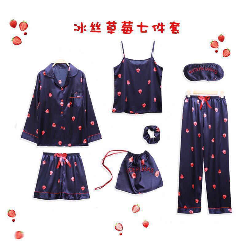 Juego de 7 fresas azules