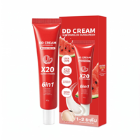 Crème DD à la pastèque 40g, écran solaire UVA UVB, vitamine E, nourrissante, non grasse, base de maquillage, hydratante
