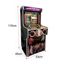 Borne d'arcade de combat rétro classique Tekken et Street Fighter, 17 pouces, 2 joueurs, personnalisable, en anglais, à monnayeur, mini borne verticale
