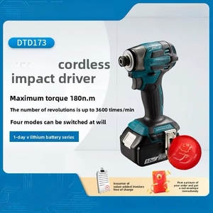 DTD173 Perceuse-visseuse à chocs sans balais 18V rechargeable de qualité industrielle pour usage automobile, 3 vitesses, arrêt automatique, éclairage LED - DTD173 Brush - Product Image 4