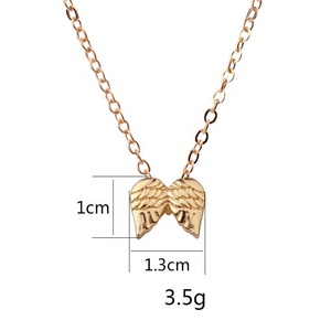 สร้อยคอแฟชั่นทำจากโลหะชุบด้วยไฟฟ้ามีปีกนางฟ้าเครื่องประดับ3D เป็นมิตรต่อสิ่งแวดล้อม - Product Image 2