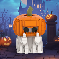 Kits de briques MOC pour enfants, thème Halloween : Créativité inspirée des films d'animation, horreur, citrouille, fantôme, conteneur, jouets de construction DIY MOC1775