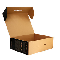 Boîtes d'expédition personnalisées en gros avec logo imprimé, motif vintage, en carton ondulé, pliables, pour cadeaux, taille personnalisée, emballage sur mesure