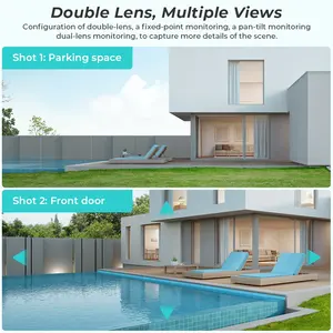 6mp Dual Lens Outdoor Wifi Ptz Webcam Smart Home Pan Tilt 360 Graden Draadloze Beveiliging Ip Camera Met Sirene Kleurrijk Nachtzicht